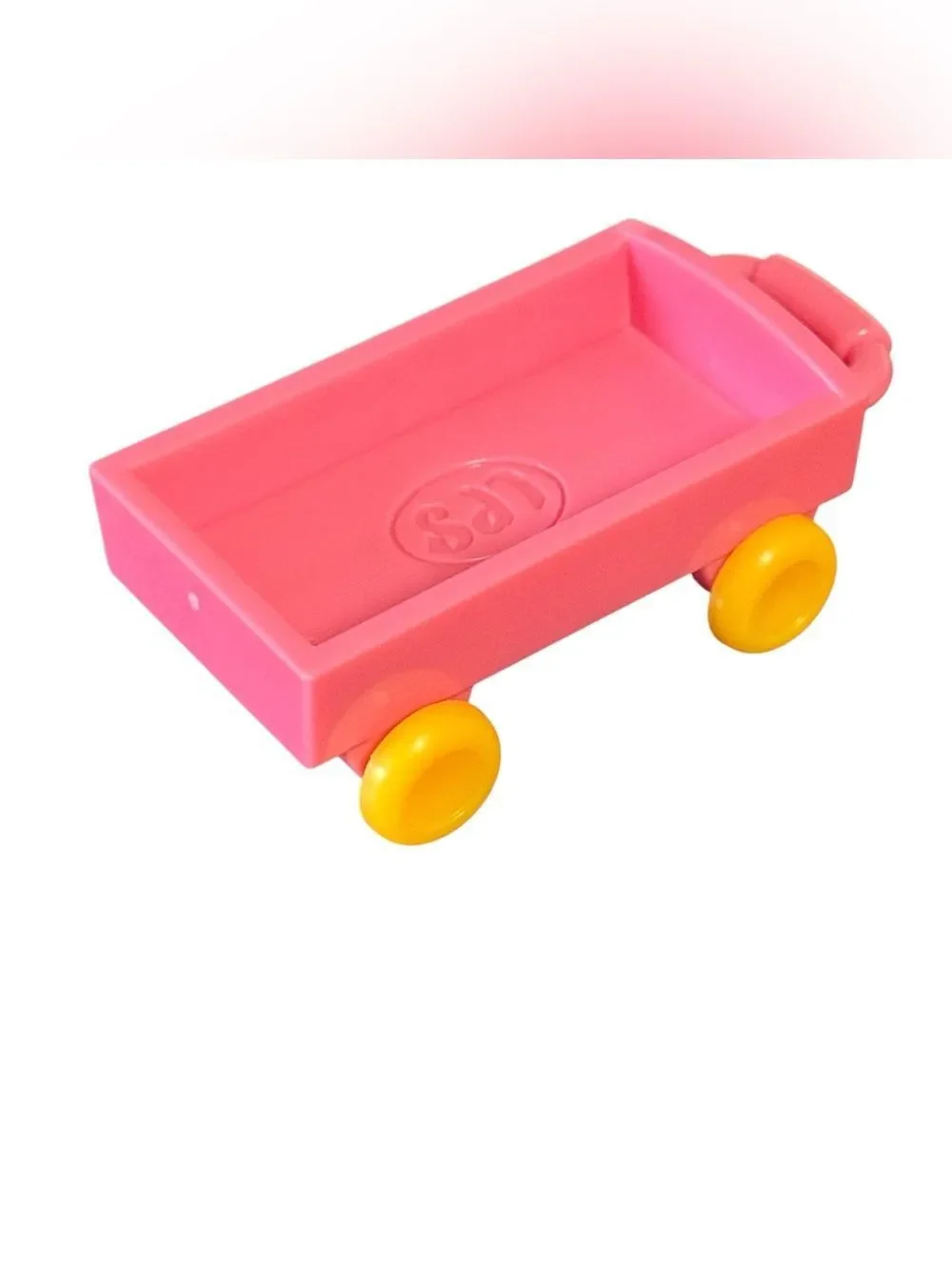 Hasbro Littlest Pet Shop pink Accessory Wagon with Yellow Wheels